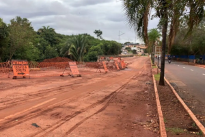 Obra na região do Lago do Amor está prevista para terminar em julho.