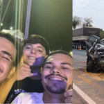 Grupo com 4 amigos morrem em grave acidente entre carro e carreta na BR-163 após saída de festa.